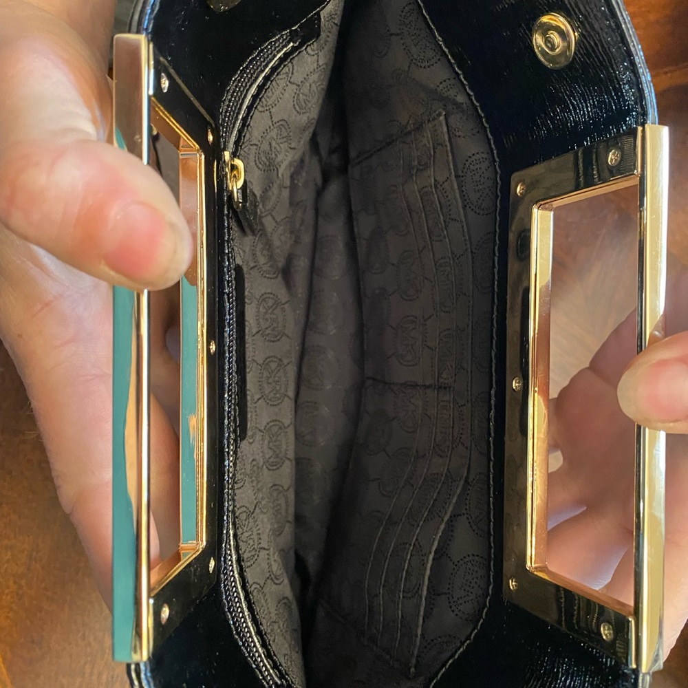 Micheal Kors clutch with gold chain strap